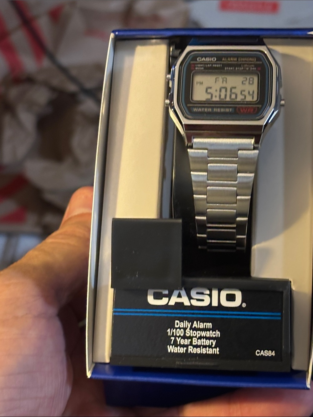 Casio Silver Digital Stainless Steel Bracelet Watch